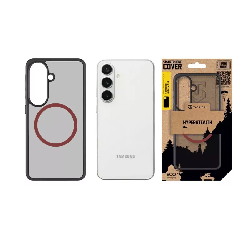 Tactical Zadné puzdro MagForce Hyperstealth 2.0 pre Samsung Galaxy S26, čierna/červená