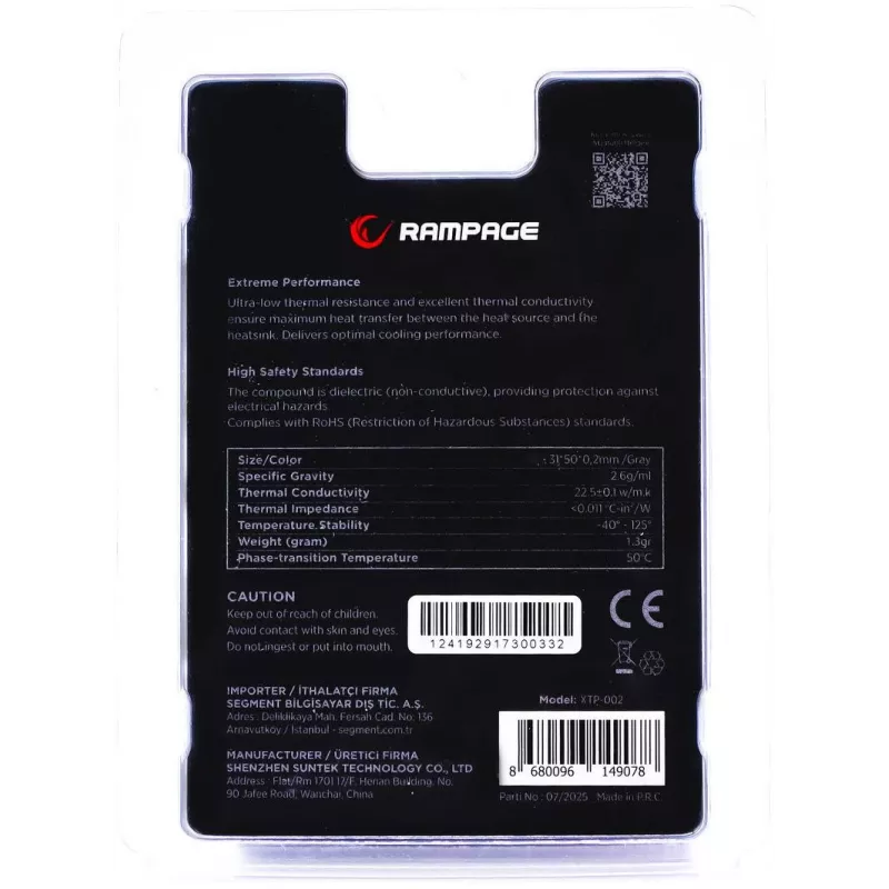 Rampage Termopad XTP-002 Teplovodivá podložka 31×50×0,2mm PTM