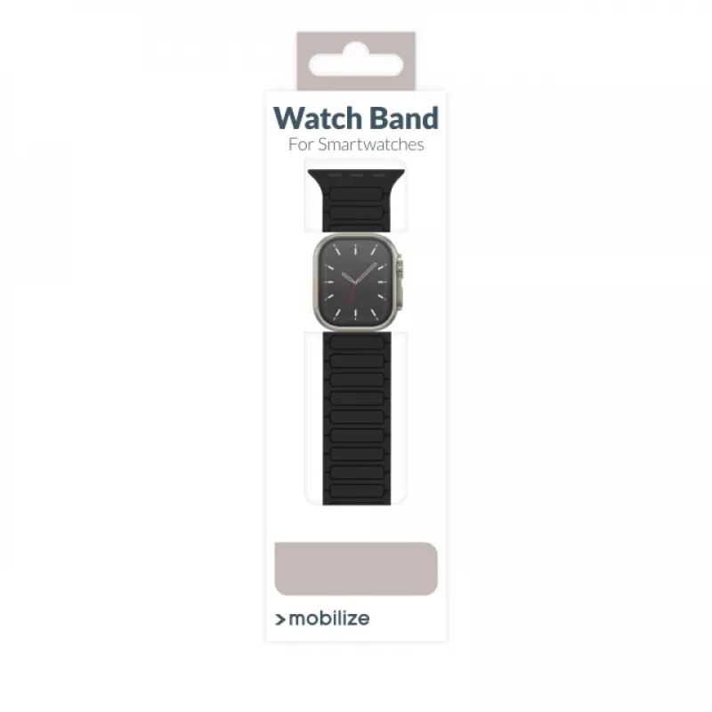 Mobilize silikónový remienok na hodinky - magnetický - pre Apple 38/40/41mm - čierny