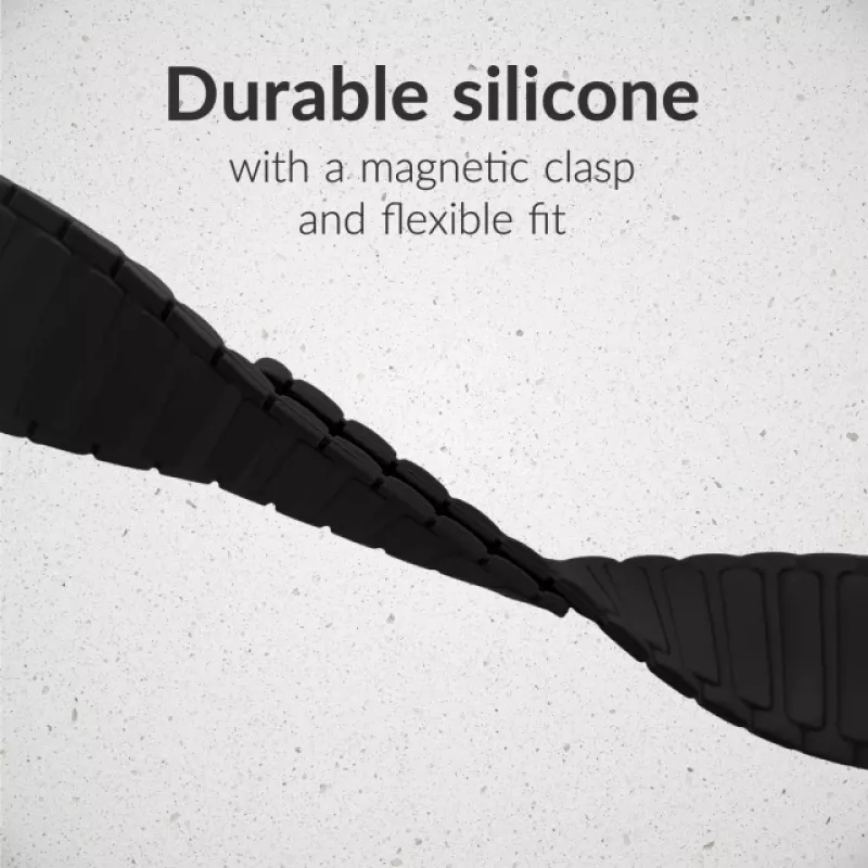 Mobilize silikónový remienok - magnetický - pre Apple 42/44/45/49mm - čierny