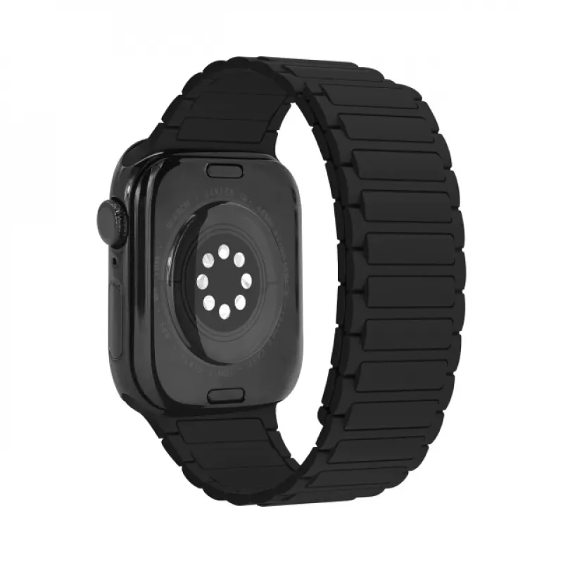 Mobilize silikónový remienok - magnetický - pre Apple 42/44/45/49mm - čierny