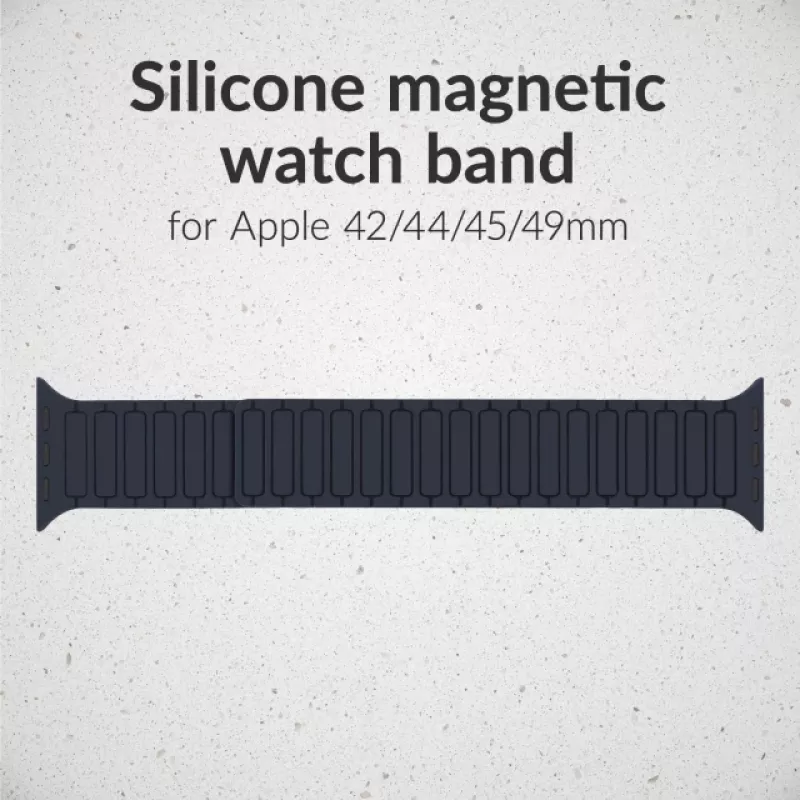 Mobilize silikónový remienok na hodinky - magnetický - pre Apple 42/44/45/49mm - modrý