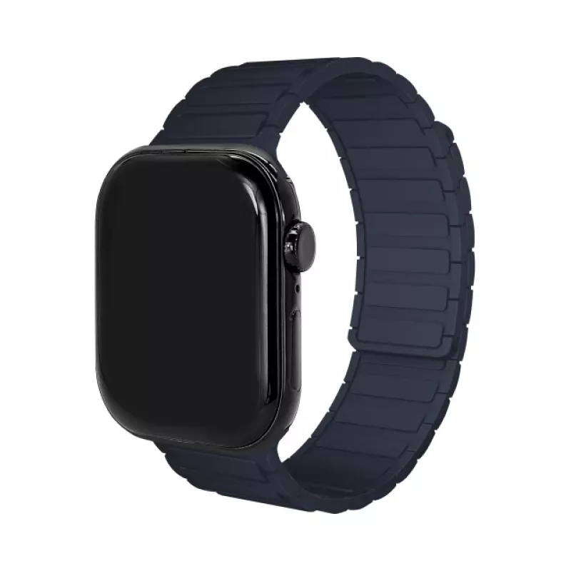 Mobilize silikónový remienok na hodinky - magnetický - pre Apple 42/44/45/49mm - modrý