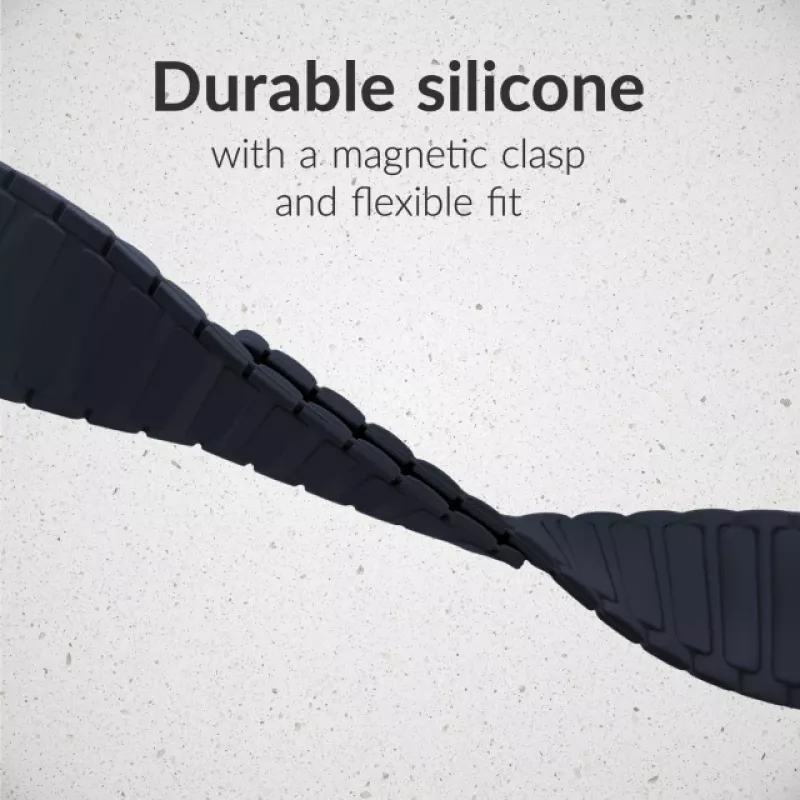 Mobilize silikónový remienok na hodinky - magnetický - pre Apple 42/44/45/49mm - modrý