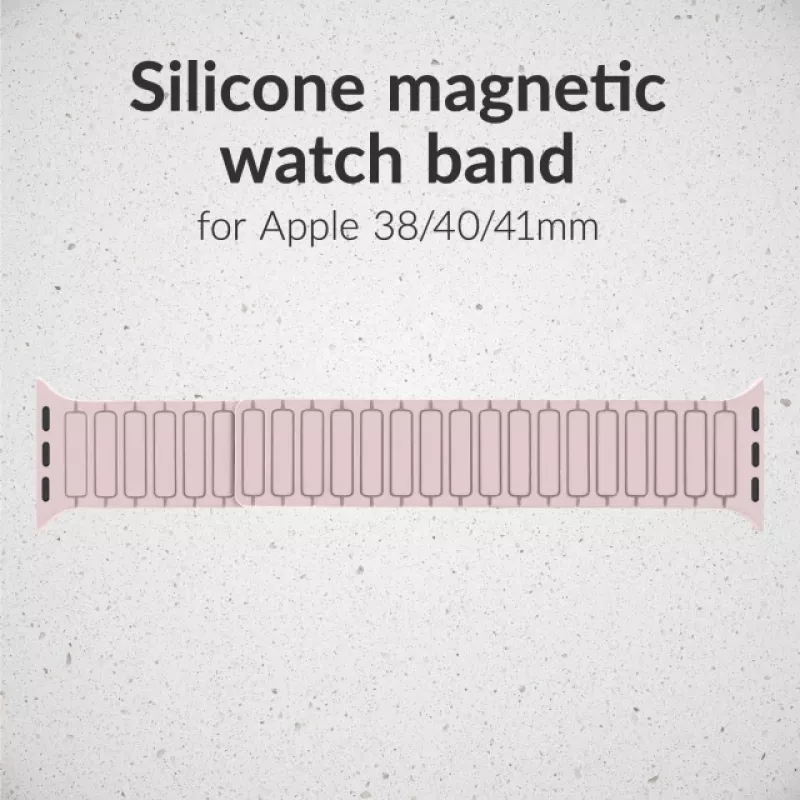 Mobilize silikónový remienok na hodinky - magnetický - pre Apple 38/40/41mm - ružový