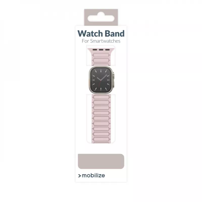 Mobilize silikónový remienok na hodinky - magnetický - pre Apple 38/40/41mm - ružový