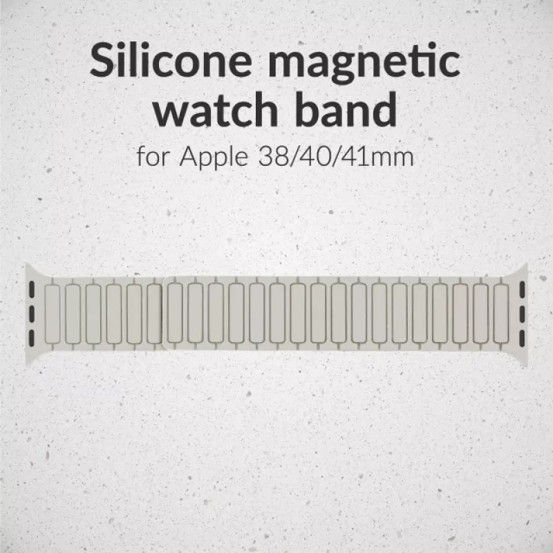 Mobilize silikónový remienok - magnetický - pre Apple 38/40/41 mm - Starlight