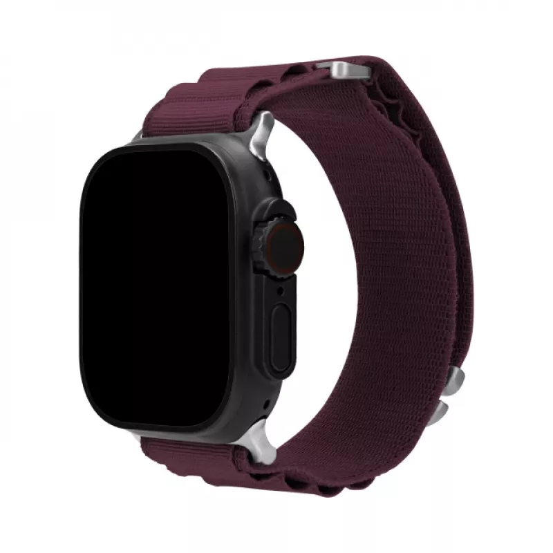 Mobilize nylonový remienok na hodinky - Alpine - titánový konektor - pre Apple 38/40/41mm - Bordeaux