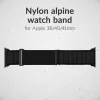 Mobilize nylonový remienok na hodinky - Alpine - čierny konektor - pre Apple 38/40/41mm - čierny