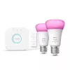 Philips Hue White and Color Ambiance Starter Set E27 2x žiarovky + Bridge + stmievač