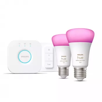 Philips Hue White and Color Ambiance Starter Set E27 2x žiarovky + Bridge + stmievač