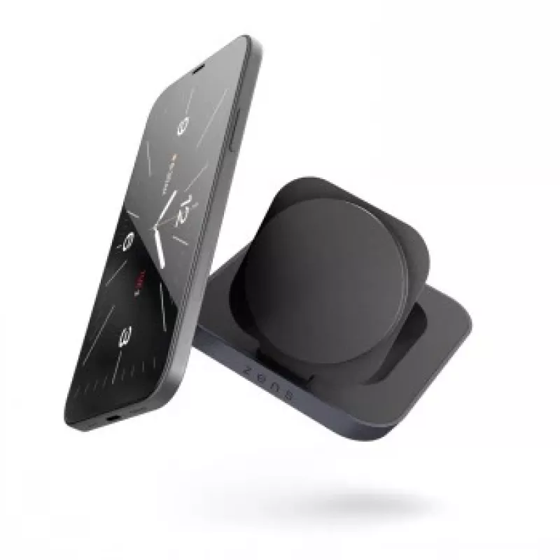 ZENS Magnetic Nightstand Charger - 20W Wireless Charging Stand pre iPhone a AirPods (čierna)