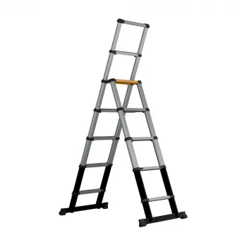 Batavia 7065240 teleskopický rebrík 205 cm, nosnosť 150 kg, eloxovaný hliník, strieborná/čierna