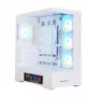 Zalman P40 DS White Mid-Tower PC skriňa so 4x 140mm ARGB ventilátormi, tvrdeným sklom, Mesh predným panelom, biela
