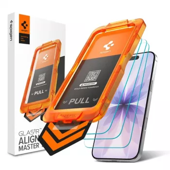 Spigen Glas.tR AlignMaster Slim balenie 3 ks ochranná fólia displeja z tvrdeného skla pre Apple iPhone 17
