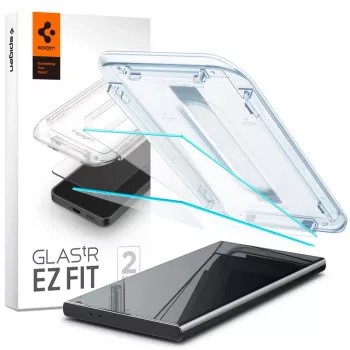 Spigen Glas.tR EZ Fit tvrdené sklo ochranná fólia displeja pre Samsung Galaxy S24 Ultra - balenie 2 ks