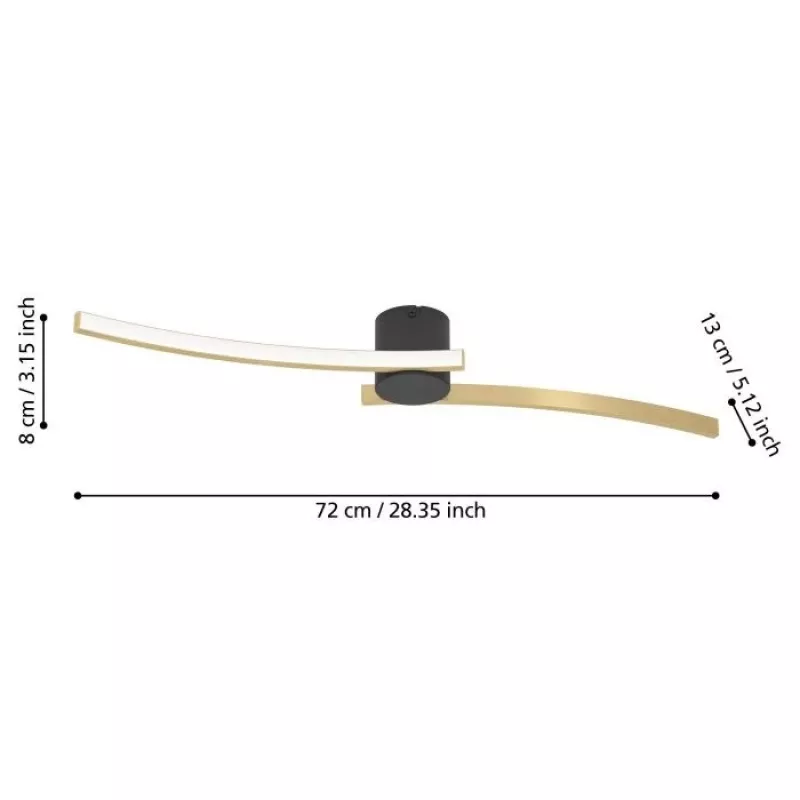 EGLO AIETA LED stropné svietidlo 12W 1200lm 3000K biela