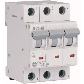 EATON HN-C20/3 istič MCB, 20A, 3-pólový, C-charakteristika, 6kA