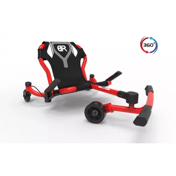 EzyRoller Spinner X jazdné go-kart - nohami poháňané s 360° otáčaním - červené