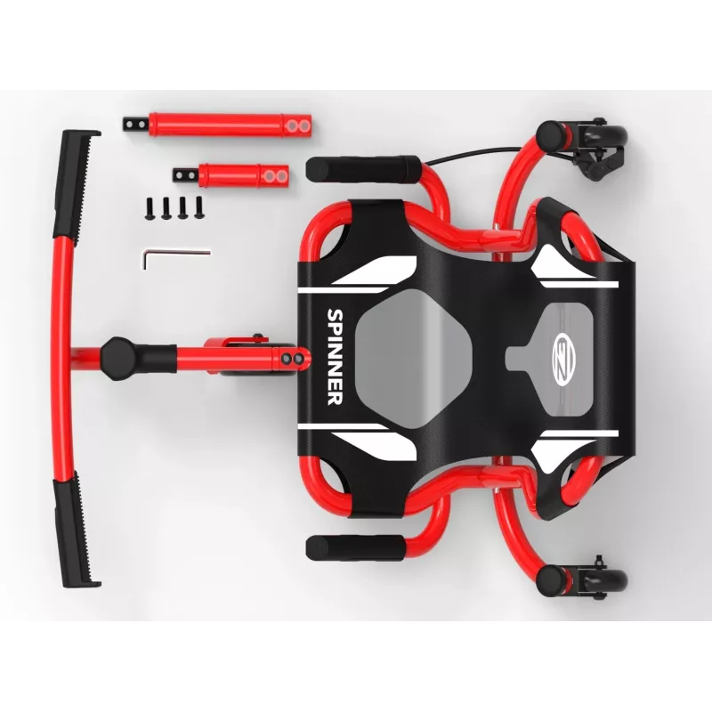 EzyRoller Spinner X jazdné go-kart - nohami poháňané s 360° otáčaním - červené