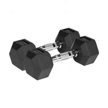REBEL ACTIVE gumou potiahnuté liatinové jednoručky 2x5 kg