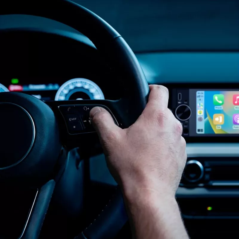 KRUGER & MATZ KM2016 1DIN autorádio s Apple CarPlay a Android Auto, 7-palcový LCD dotykový displej, Bluetooth 5.0, FM/AM tuner, 4x45W