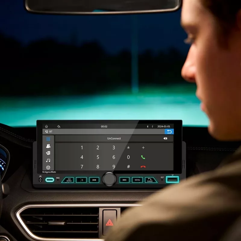 KRUGER & MATZ KM2017 1DIN autorádio s Apple CarPlay a Android Auto