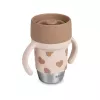 Beaba BigLove 360° tréningový hrnček z nehrdzavejúcej ocele 250 ml ružový
