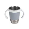 Beaba tréningový hrnček z nehrdzavejúcej ocele 360° Pebble Grey