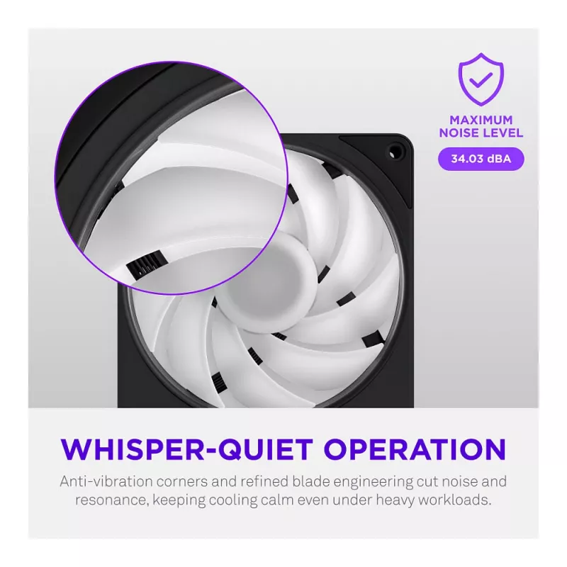 NZXT F140 RGB 140mm čierny ventilátor