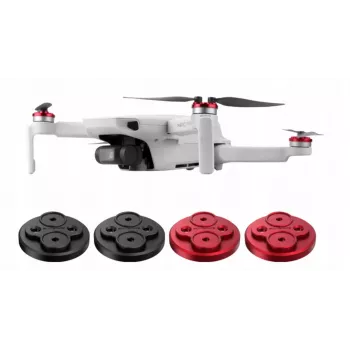 SUNNYLIFE kryty ochrany motorov pre DJI Mavic Mini 2 / Mini SE (balenie 4 ks) - čierna