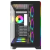 Rampage LYRON Mid Tower herná PC skriňa, 7x ARGB PWM ventilátory, Tempered Glass, čierna