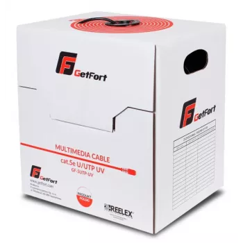 GETFORT Premium Cat.5e U/UTP UV Dry Core vonkajší kábel 305m čierny