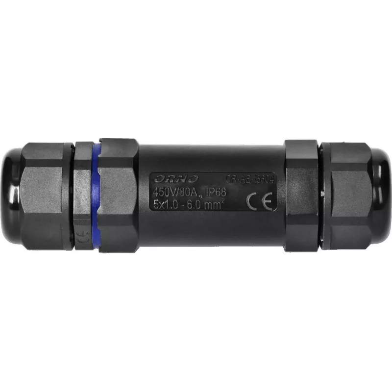 ORNO rovný káblový spoj M25 IP68 5x6mm² 450V/30A OR-AE-13604