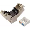 SOLARIX Cat.6 STP RJ45 Keystone modul, bez nástroja IDC, čierny