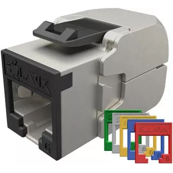 SOLARIX Cat.6 STP RJ45 Toolless Keystone modul - kovový