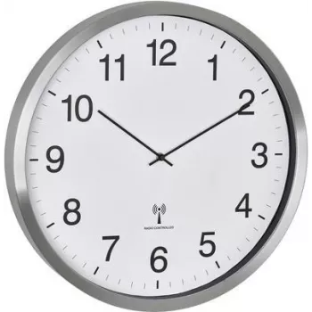 TFA Dostmann 60.3548.02 XXL rádiom riadené nástenné hodiny 508 mm x 65 mm biela strieborná veľký displej