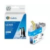 G&G kompatibilná atramentová kazeta pre Brother LC422C azúrová (550 strán)