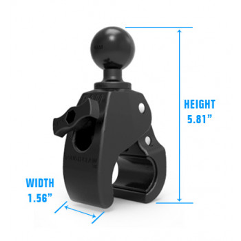 RAM Mounts RAP-404U Tough-Claw základňa so svorkou veľkosti B s 1-palcovou guľou - čierna