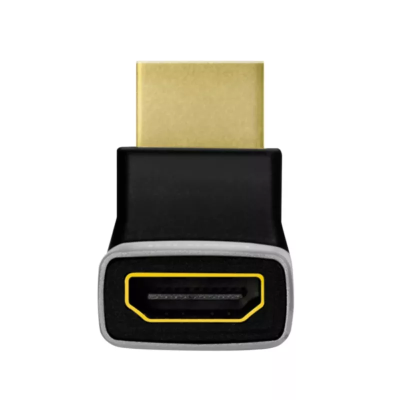 LogiLink AH0007A HDMI adaptér, 270° zahnutý, HDMI typ A konektor samec na konektor samica, 8K/60Hz, 48Gbit/s, HDMI 2.1, čierny