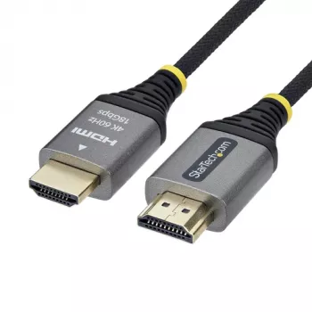 StarTech.com Premium High Speed HDMI kábel s Ethernetom - 3 m - čierna & strieborná - 4K 60Hz, 1440p 144Hz, 18 Gbps, HDMI 2.0, konektor samec na konektor samec
