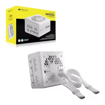 CORSAIR RMe White Series RM1000e 2026 Cybenetics Platinum certifikovaný 1000W plne modulárny ATX 3.0 napájací zdroj