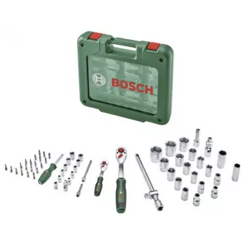 Bosch 60-dielna sada račňových a nástrčných kľúčov s kufrom, 1/4