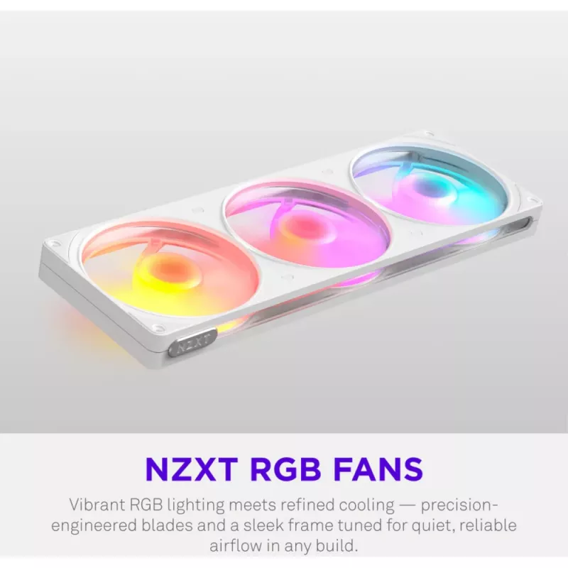 NZXT F360 RGB biela 360mm All-in-One kvapalinový CPU chladič