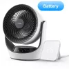 SwitchBot batériou napájaný smart cirkulačný ventilátor so 100 rýchlostnými stupňami, 90° horizontálna a 100° vertikálna oscilácia, Bluetooth & Wi-Fi (vyžaduje sa Hub), biely