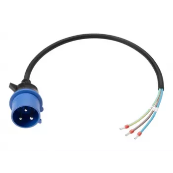 Anker SOLIX napájací kábel IEC 60309 1P+N+E na otvorený koniec, 32 A, 60 cm, modrá