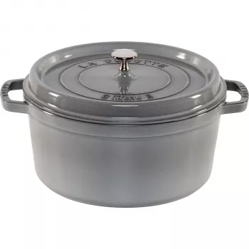 STAUB La Cocotte 28cm okrúhly liatinový dusací hrniec, grafitová sivá