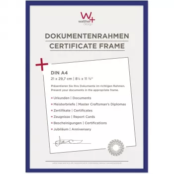 Walther New Lifestyle A4 rám na obrázky 21x29,7 cm modrý plast KV130L