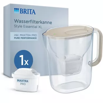 BRITA Style Essential XL kanvica na vodu s filtrom 3,6L biela + MAXTRA PRO Pure Performance Sand