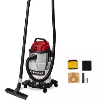 Einhell TC-VC 3055 S 30 l mokro-suchý vysávač, 950 W, nerezová nádoba, funkcia fúkania